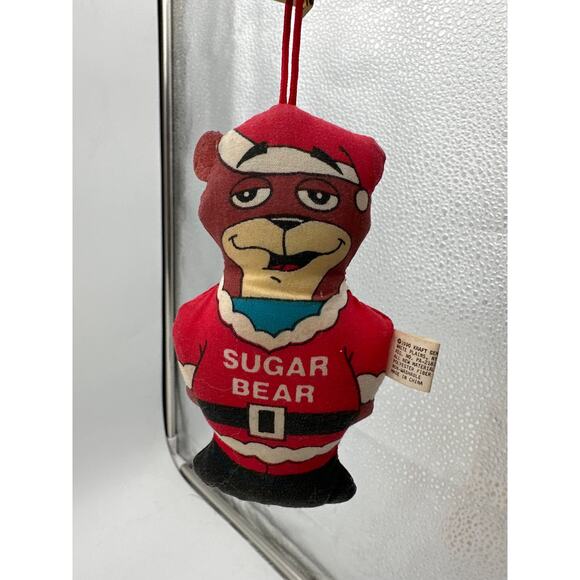 Vtg 1990 Sugar Bear vintage Christmas ornament Stuffed Y2K 90s kid Cereal - Picture 4 of 6